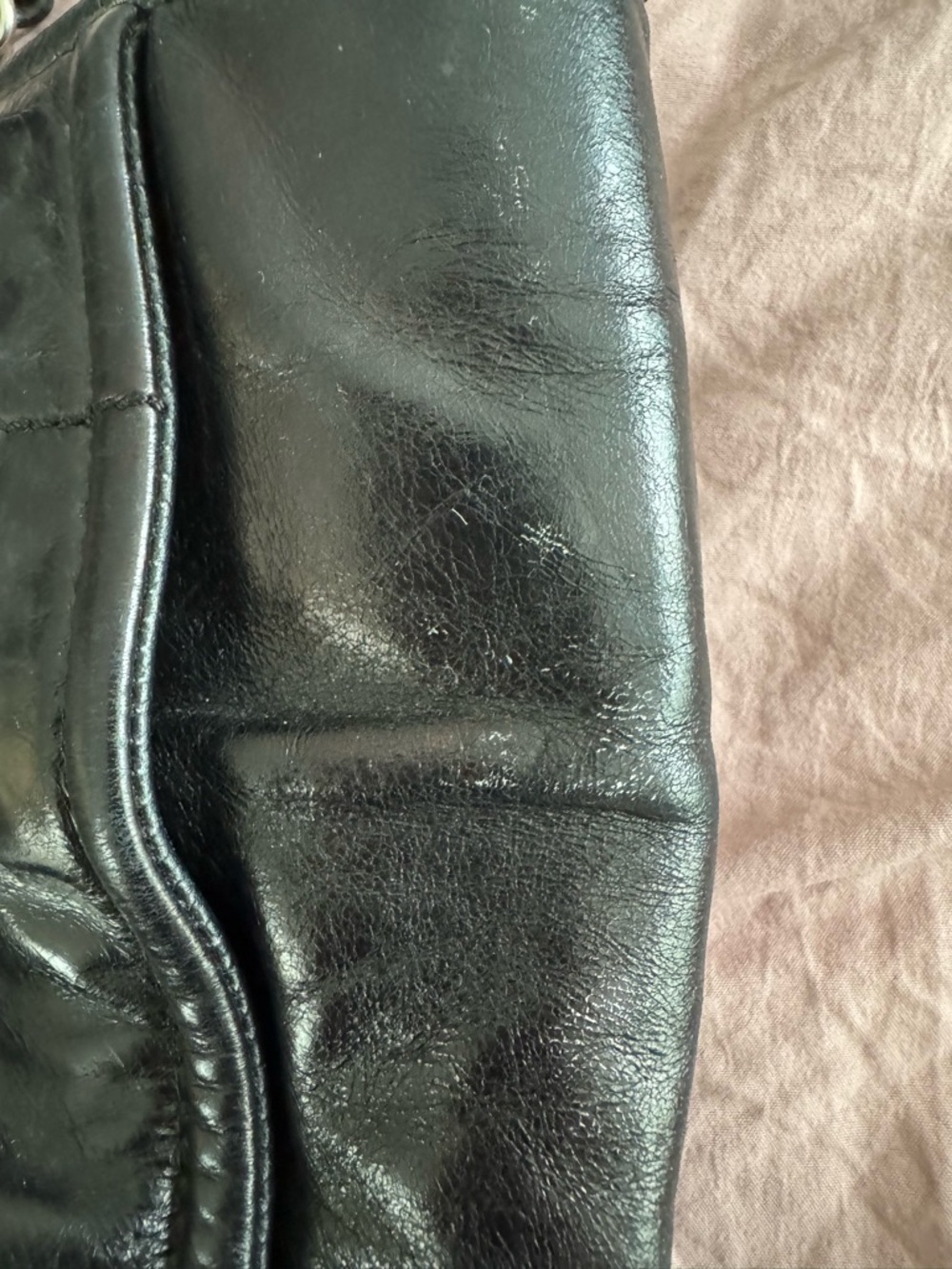 CHANEL Black Quilted Leather Chain-Strap Tote - Picture 11 of 11